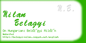 milan belagyi business card